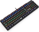 TECLADO MECÂNICO GAMER REDRAGON VALHEIM ILUMINAÇÃO RAINBOW PRETO SWITCH BROWN K608-R (PT-BROWN)