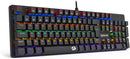 TECLADO MECÂNICO GAMER REDRAGON VALHEIM ILUMINAÇÃO RAINBOW PRETO SWITCH BROWN K608-R (PT-BROWN)