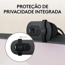Webcam Full HD Logitech Brio 100 com Microfone Integrado, Proteção de Privacidade, Correção Automática de Luz,Câmera Web para Monitor - Grafite
