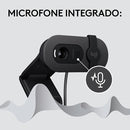 Webcam Full HD Logitech Brio 100 com Microfone Integrado, Proteção de Privacidade, Correção Automática de Luz,Câmera Web para Monitor - Grafite