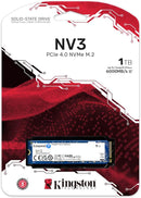 SSD Kingston NV3 1TB M.2 2280 NVMe Gen4, Desempenho e Eficiência para Upgrade de PC – SNV3S/1000G