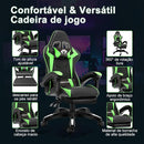 Cadeira Ergonômica Gamer Com Apoio Para Os Pés (Verde)
